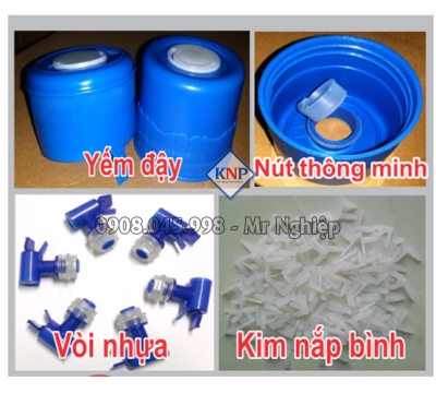 Kim Nắp Bình, Vòi Nhựa, Yếm Đậy, Nút Thông Minh